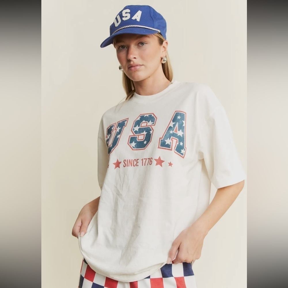 🕊️ 063- Light Blue USA Since 1776 Short Sleeve Tee